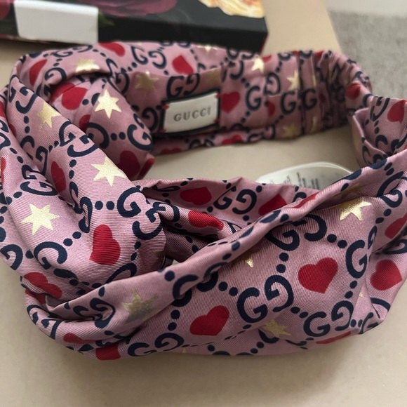 2 Gucci head wraps prints in slides after model photo. Worn but like new. - Picture 2 of 6
